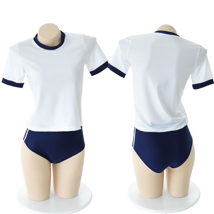 日系運動服-學生體操服(白藍) FX6913