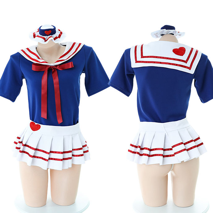 萌系女孩-水手學生服(藍白) FX7961