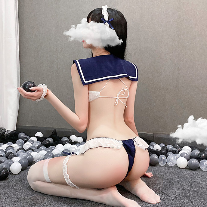 水手美少女-透視學生裝(藍) FX6911