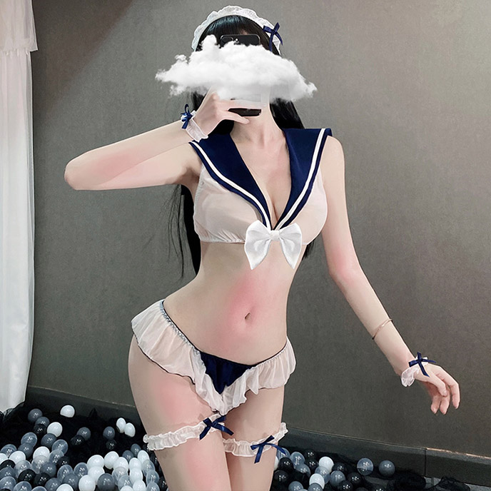 水手美少女-透視學生裝(藍) FX6911