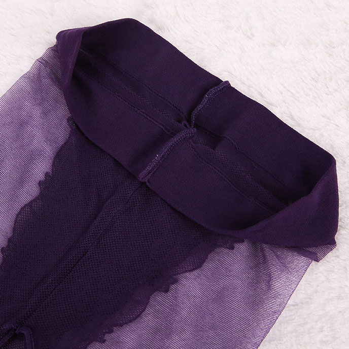撩人嫵媚-開襠絲襪褲(紫色) FX7304