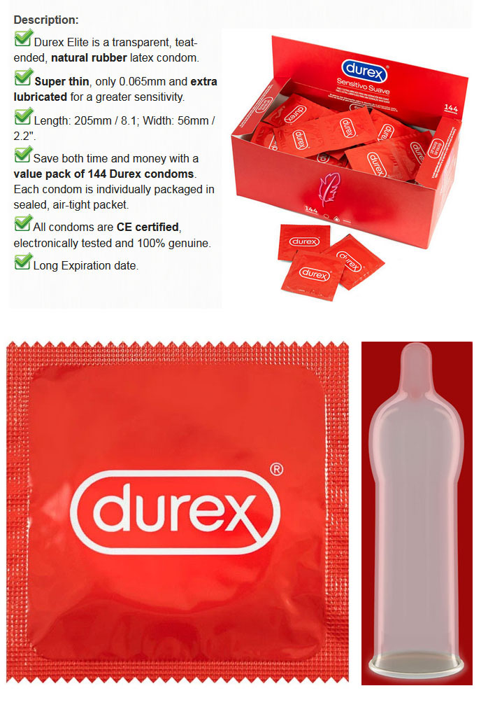 Durex Sensitivo Suave 超薄貼身乳膠安全套144片盒裝